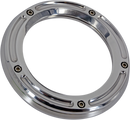 TRASK Assault Derby Cover with Window - Chrome - Softail TM-0042CH