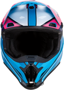 Z1R Rise Motorcycle Helmet 3XL Pink/Blue - Injection Molded Polycarbonate Shell, Moisture-Wicking Liner, and Enhanced Ventilation