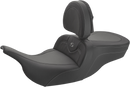 SADDLEMEN Roadsofa™ Carbon Fiber Seat - w/ Backrest - Smooth - FLH/FLT '97-'07 897-07-185BR