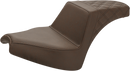 SADDLEMEN Step-Up Seat - Front Smooth/Rear Lattice Stitch - Brown - Chief I21-04-173BR