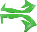 UFO Radiator Covers - Green for Stock Bike Colors, Part Number KA04736-026 by UFO