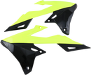 UFO Radiator Shrouds - Black/Fluorescent Yellow SU04941-DFLUU