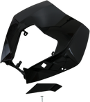 UFO Replacement plastic for OEM headlight - Black KT04090001