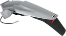 UFO Enduro Rear Fender with Tail Light - Silver/Black KT03043340
