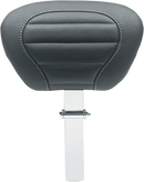 MUSTANG Deluxe Driver Backrest - Black w/ Gunmetal Stitching - FLT/FLH '08-'25 79012GM