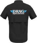 THROTTLE THREADS Drag Specialties Vented Shop Shirt - Black - XL DRG31ST26BKXL