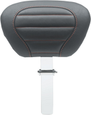 MUSTANG Deluxe Driver Backrest - Black w/ American Beauty Red Stitching - FLT/FLH '08-'25 79012AB