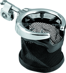 Kuryakyn Universal Passenger Drink Holder with Basket in Black and Chrome – Part 1484