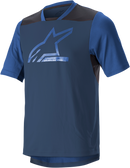 ALPINESTARS Drop 6.0 V2 Short-Sleeve Jersey - Midnight Blue/Black - 2XL 1766322-7319-2X