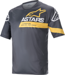 ALPINESTARS Racer V3 Short-Sleeve Jersey - Anthracite/Sulphur Yellow - Medium 1762922-1619-MD