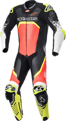 ALPINESTARS GP Tech v4 Leather Suit - Black/Red/Yellow Fluo - US 40 / EU 50 3156822-1355-50