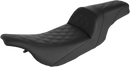 SADDLEMEN Slim Seat - Black - Lattice Stitch - '99-'07 FLHT/FLTR 897-07-162