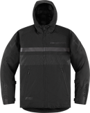 ICON Women’s PDX3™ Jacket with Waterproof/Breathable Chassis and D3O® Impact Protectors – Black, XL (Part