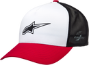 ALPINESTARS Advantage Tech Trucker Hat - White/Red/Black - One Size 121281160231OS