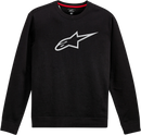 ALPINESTARS Ageless Crew Fleece - Black/Gray - Large 1212513221011L