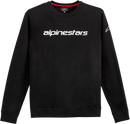 ALPINESTARS Linear Crew Fleece - Black/White - Medium 1212513241020M
