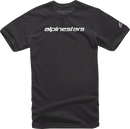 ALPINESTARS Linear Wordmark T-Shirt - Black/Gray - 2XL 12127202010112X