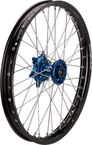 MOOSE OFFROAD Wheel Assembly - SX-1 - Complete - Front - Black Wheel/Blue Hub - 21x1.6 - Yamaha WR/YZ YFN-16021-BKBU