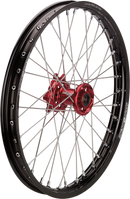 MOOSE OFFROAD Wheel Assembly - SX-1 - Complete - Front - Black Wheel/Red Hub - 21x1.6 - Honda CR/CRF HF-16021-BKRD