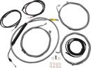 LA CHOPPERS Complete Plug-and-Play Cable Kit - 18" - 20" Handlebars - '21-'22 FLH - ABS - Stainless LA-8056KT3-19
