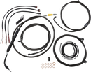 LA CHOPPERS Complete Midnight Braided Cable Kit - 18"-20" Handlebars - ABS - '21-'22 Touring LA-8056KT2-19M