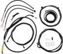 LA CHOPPERS Complete Midnight Braided Cable Kit - 15"-17" Handlebars - ABS - '21-'22 Touring LA-8056KT2-16M