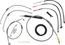 LA CHOPPERS Complete Stainless Braided Handlebar Cable/Brake Line Kit - 18"-20" Handlebars - '18-'24 Softail LA-8157KT2-19