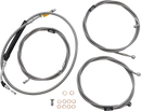 LA CHOPPERS Standard Stainless Braided Handlebar Cable/Brake Line Kit - 12"-14" Ape Hangers - '21-'22 FLH LA-8056KT-13