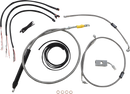 LA CHOPPERS Complete Stainless Braided Handlebar Cable/Brake Line Kit - 18"-20" Handlebars - '18-'22 Softail LA-8155KT2-19