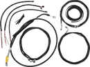 LA CHOPPERS Complete Black Vinyl Braided Handlebar Cable/Brake Line Kit - 15"-17" Handlebars - '21-'22 FLH LA-8056KT2-16B