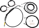 LA CHOPPERS Complete Plug-and-Play Cable Kit - 12" - 14" Handlebars - '21-'22 FLH - ABS - Black LA-8056KT3-13B