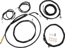 LA CHOPPERS Complete Plug-and-Play Cable Kit - 18" - 20" Handlebars - '21-'22 FLH - ABS - Black LA-8056KT3-19B