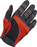 BILTWELL Moto Gloves - Orange/Black - Large 1501-0106-004