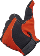 BILTWELL Moto Gloves - Orange/Black - Large 1501-0106-004