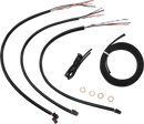 LA CHOPPERS Complete Stainless Braided Handlebar Cable/Brake Line Kit - 15"-17" Handlebars - '18-'22 Softail LA-8156KT2-16