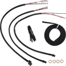 LA CHOPPERS Complete Black Vinyl Braided Handlebar Cable/Brake Line Kit - 15"-17" Handlebars - '18-'22 Softail LA-8156KT2-16B
