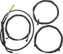 LA CHOPPERS Complete Midnight Braided Cable Kit - 12"-14" Handlebars - ABS - '21-'22 Touring LA-8056KT2-13M
