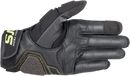 ALPINESTARS Halo Gloves - Forest Black/Fluo Yellow - Medium 3504822-6085-M