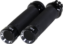 KHROME WERKS Turbine Grips - Custom Contour - Cable - Black 500220