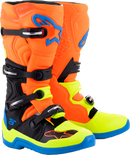 ALPINESTARS Tech 5 Boots - Orange Fluorescent/Blue/Yellow Fluorescent - US 10 / EU 44.5 2015015-4755-10