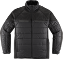 ICON Ghost Puffer™ Jacket Black 2XL - Reinforced Urban Riding Comfort