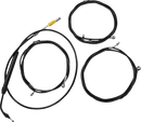 LA CHOPPERS Standard Black Vinyl Handlebar Cable/Brake Line Kit - 12"-14" Ape Hangers - '21-'22 Touring LA-8058KT-13B