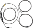LA CHOPPERS Standard Stainless Braided Handlebar Cable/Brake Line Kit - 15"-17" Ape Hangers - '21-'22 Touring LA-8058KT-16