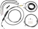 LA CHOPPERS Complete Stainless Braided Handlebar Cable/Brake Line Kit - 18"-20" Handlebars - '21-'22 FLTR LA-8058KT2-19