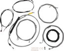 LA CHOPPERS Complete Plug-and-Play Cable Kit - 12" - 14" Handlebars - '21-'22 FLTR - ABS - Stainless LA-8058KT3-13