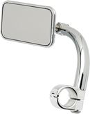 BILTWELL Mirror - Utility - Side View - Rectangle - Clamp-On - Chrome - 7/8" 6502-278-501