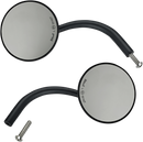 BILTWELL Mirrors - Utility - Side View - Round - Perch - Black - Pair 6503-400-132