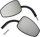 BILTWELL Mirrors - Utility - Side View - Teardrop - Perch - Black - Pair 6504-400-132