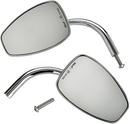 BILTWELL Mirrors - Utility - Side View - Teardrop - Perch - Chrome - Pair 6504-400-532