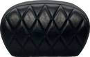 LE PERA Sissy Bar Pad - Large - Vinyl - Single Diamond - Shiny Black L-SBP01DM-SH